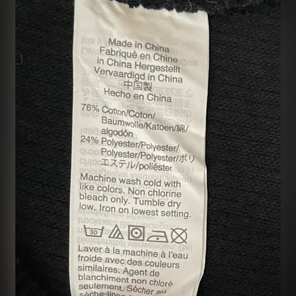 NWT Madewell Elwood Knot Front Long Sleeve Ribbed Black Top Size Small - Picture 9 of 9